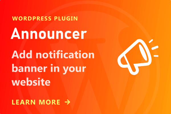 Announcer WordPress plugin