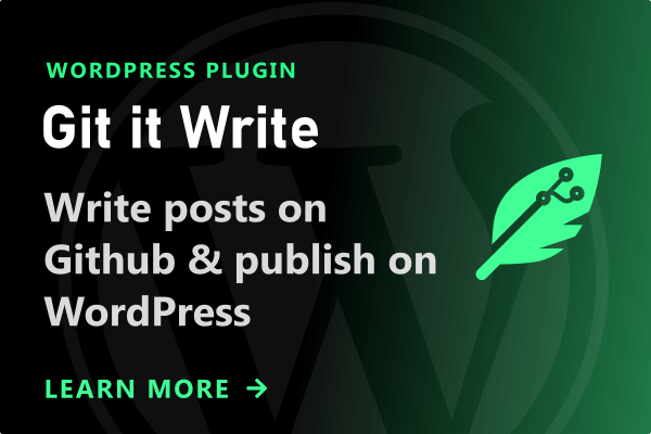 Git it write WordPress plugin