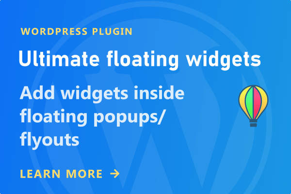 Ultimate floating widgets wordpress plugin