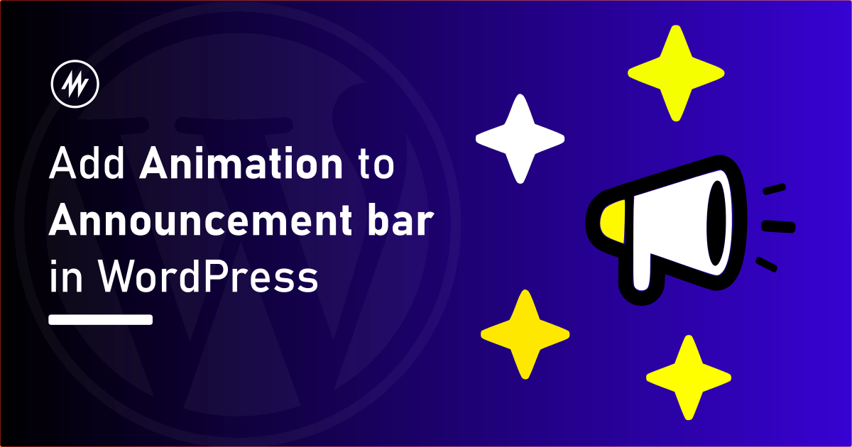 add animation to announcements in WordPress