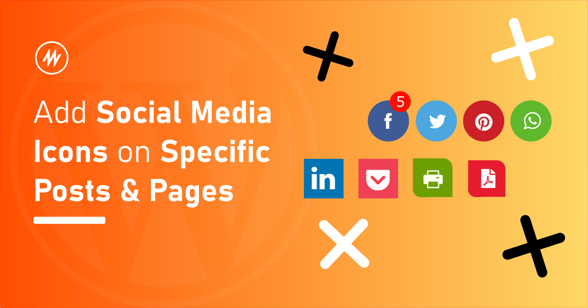 Add social media share icons to specific posts and pages
