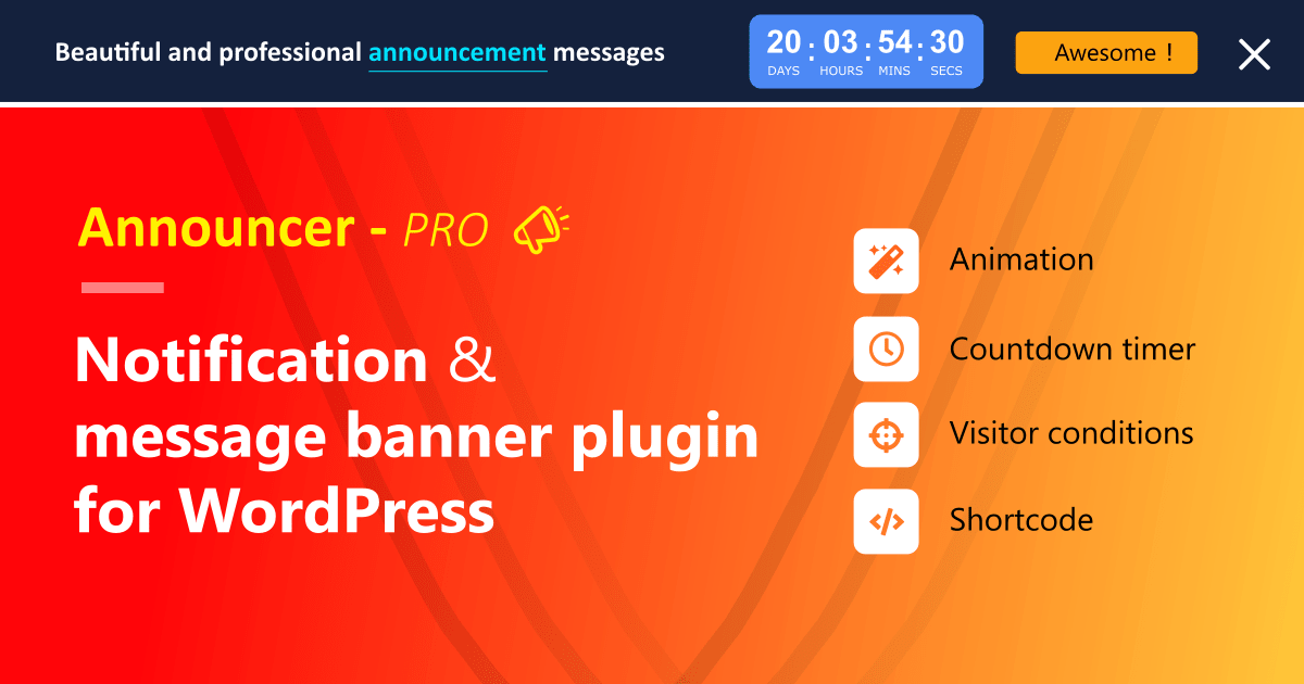 Announcer PRO WordPress plugin
