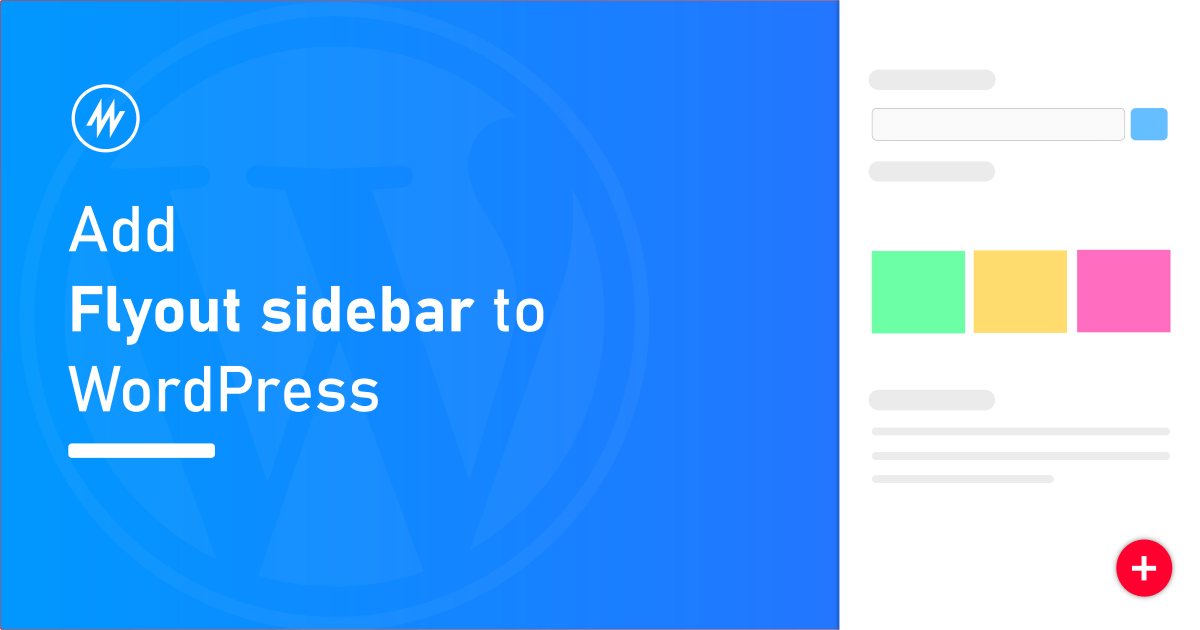 Add floating flyout sidebar to WordPress