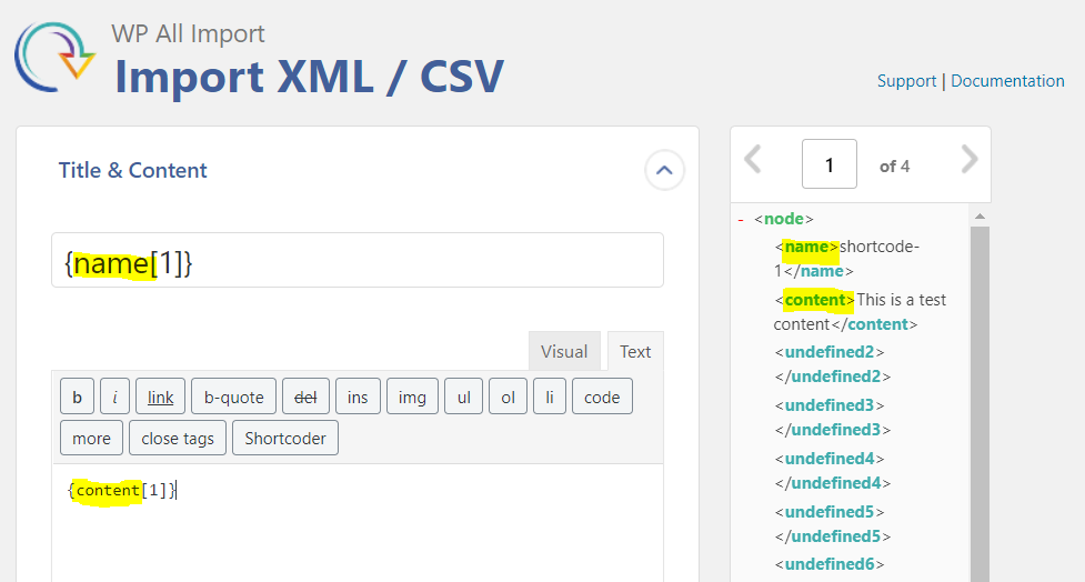 Shortcoder import from excel sheet screen 3