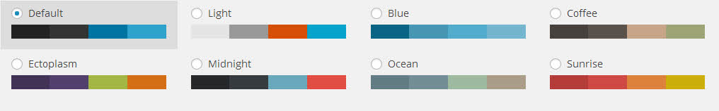 Wordpress color schemes
