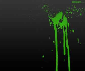 Green blood Splat